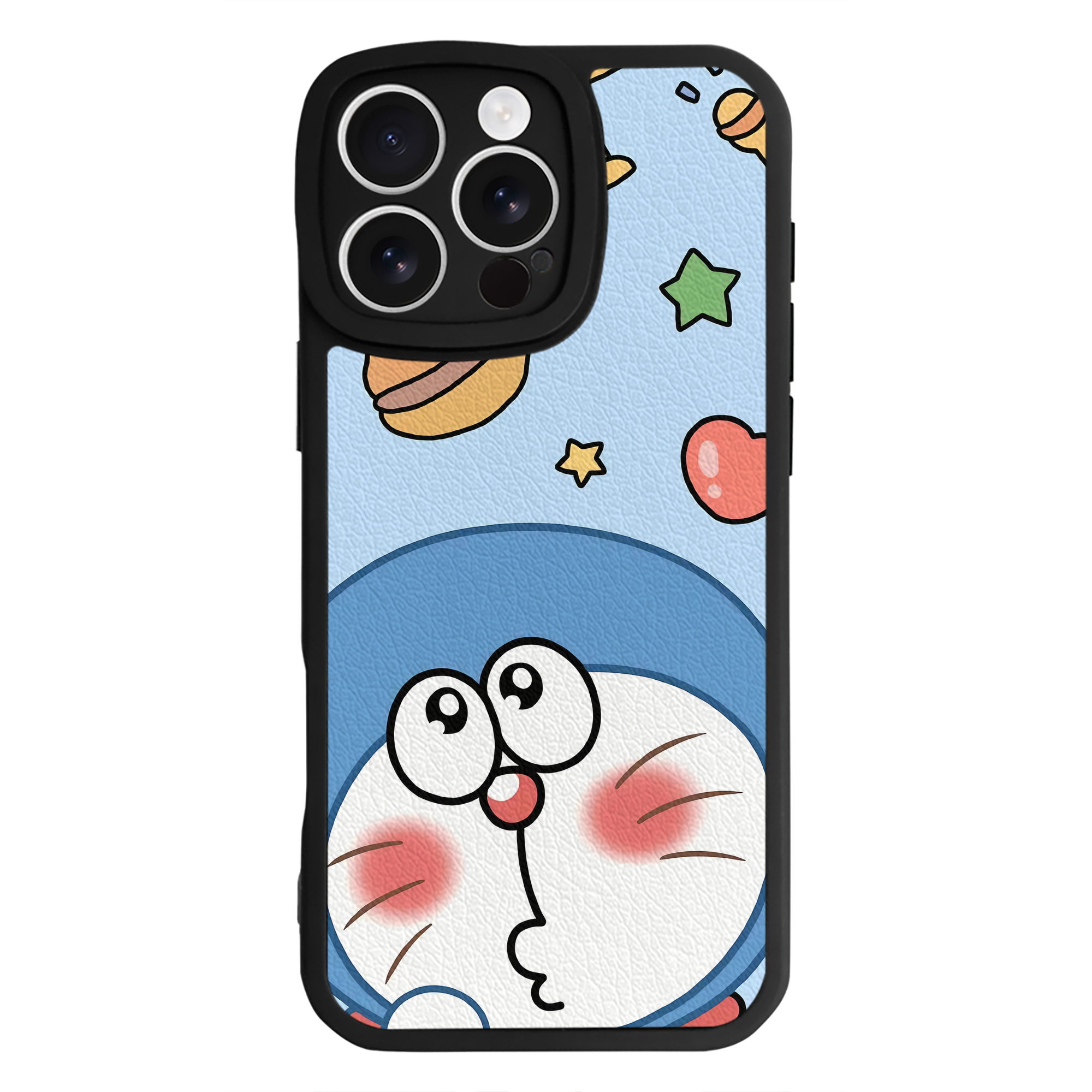（画像用） ドラえもん Doraemon 【iPhone 16シリーズ対応】シリコンスマホケース（レザー調） 材質：シリコン